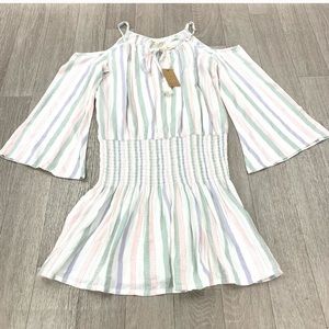 Surf Gypsy Striped Off Shoulder Dress